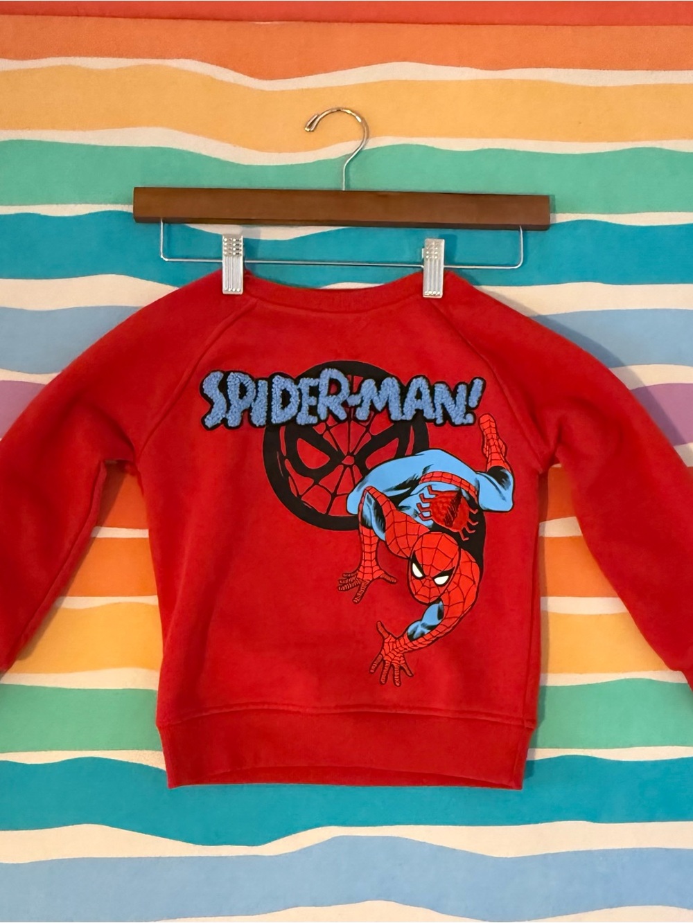 Marvel Red and Blue Spider-Man Pullover Sweatshirt